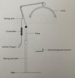 Lámpara led de media luna de pie - Imagen 3